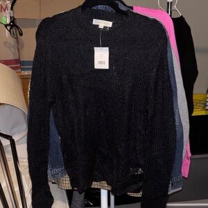 Elegant Black Crew Neck Sweater